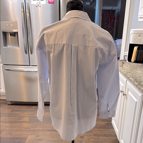 Olive & Oak blouse Blue and White size medium - Picture 2 of 5